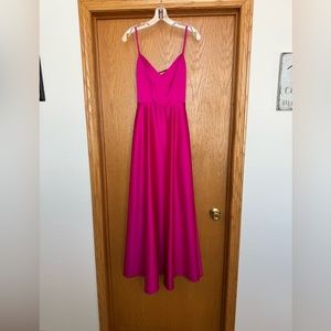 David’s Bridal Jules Cleo Hot Pink Prom Dress